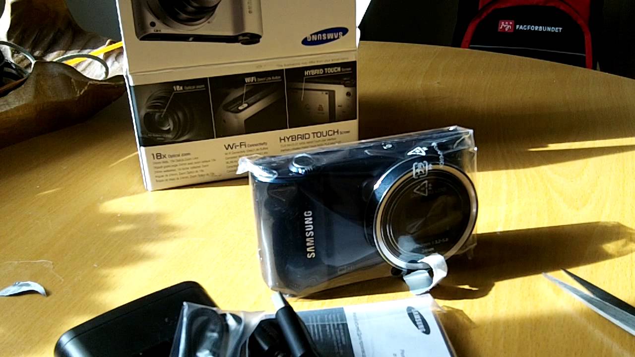 Samsung WB200F Photo Camera Unboxing Black/Blue