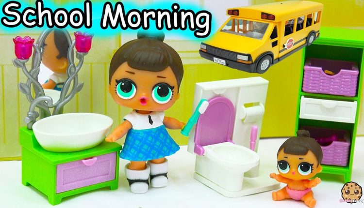 LOL Surprise Big & Lil Sisters School Day Morning Time Routine - Eat Breakfast, Brush Teeth