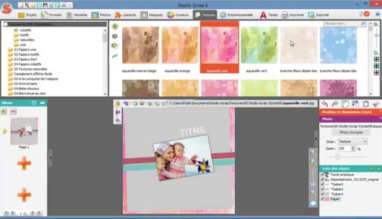 Le logiciel pour vos montages photos : Studio-Scrap