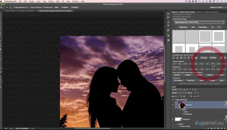Photo Album in Photoshop - Introducing the Album Size & Final Actions Buttons