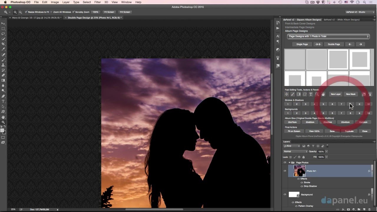 Photo Album in Photoshop - Introducing the Album Size & Final Actions Buttons