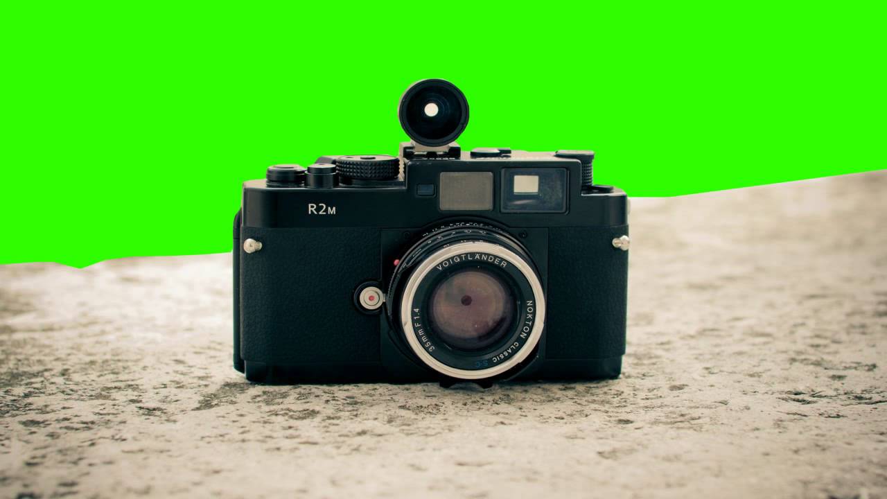 photo camera classic style in green screen free stock footage