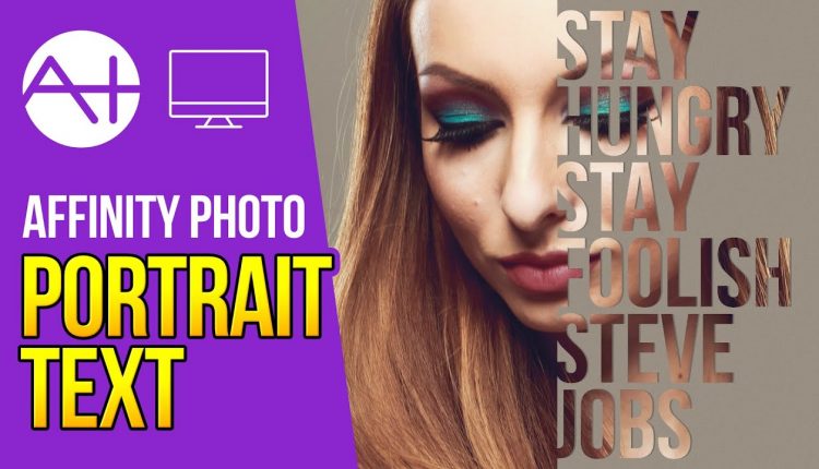 Affinity Photo Portrait Text Effekt - editierbarer Text