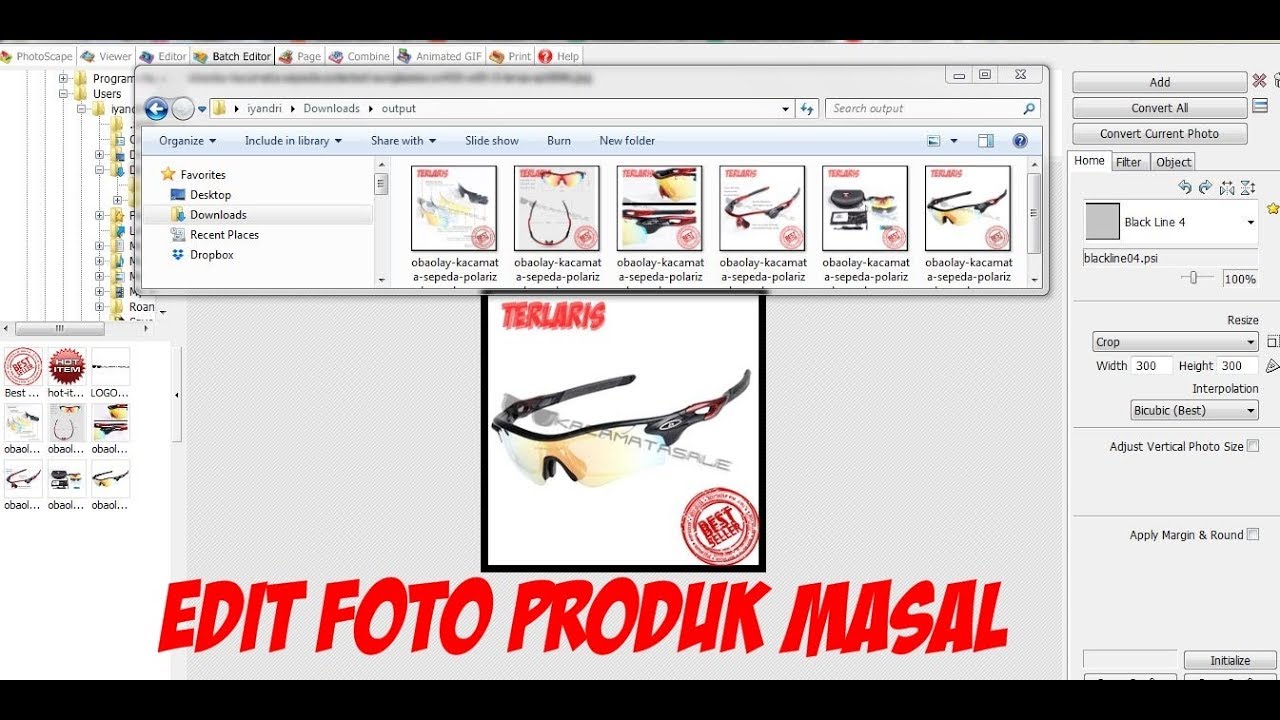 Cara Edit Foto Produk Frame Watermark Secara Masal