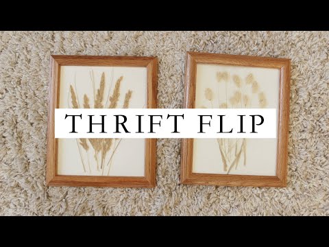 Thrift Flip | Picture Frame and Dried Flower Wall Art