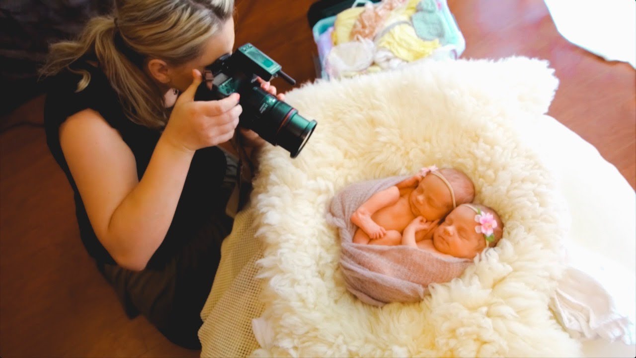 Photoshoot with ADORABLE IDENTICAL TWINS, newborn twins photography