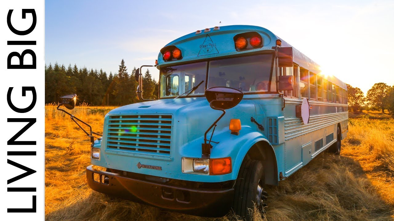 School Bus Converted Into Stunning Home and Mobile Business