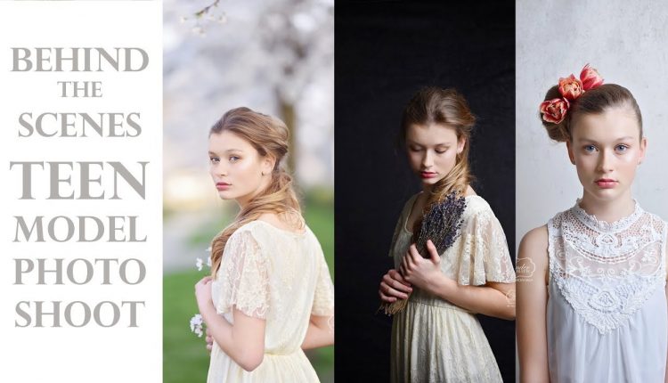 Behind the Scenes - TEEN MODEL photoshoot - FINE ART studio teenager portrait PHOTOGRAPHY