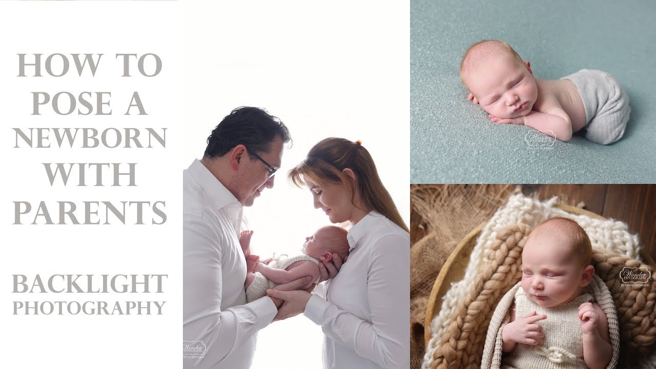 How to photograph parents with their NEWBORN baby - BACKLIGHT PHOTOGRAPHY