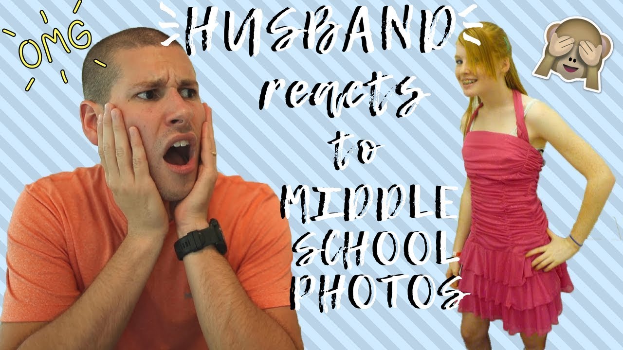 HUSBAND Reacts To My Middle School Photos!