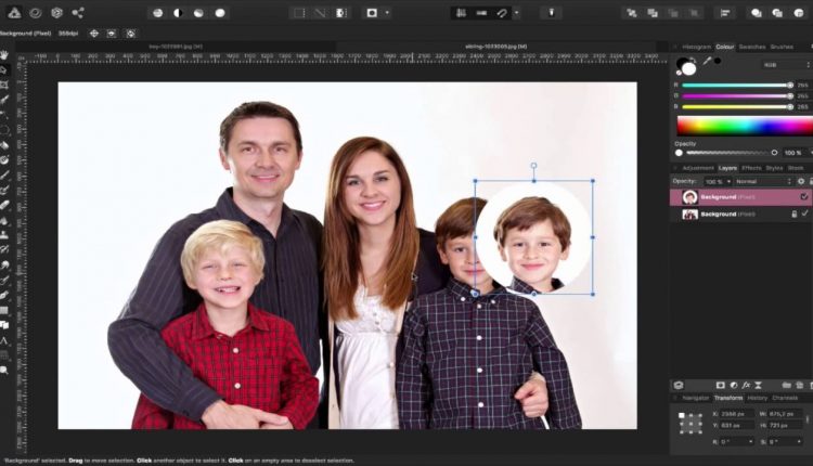 Affinity Photo - How to swap out a face