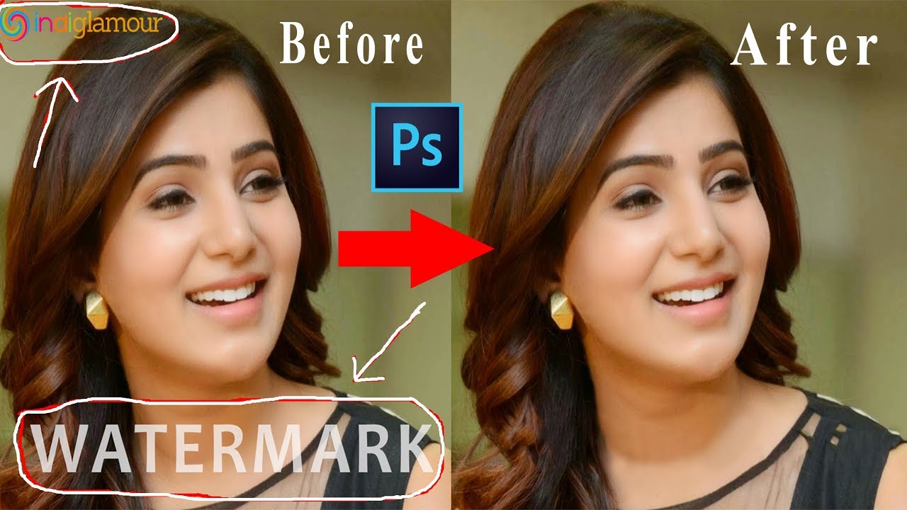 How to Quick WATERMARK REMOVE from Photo into 1 Minute in Photoshop CC