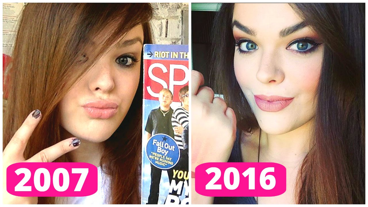 How I Did My Makeup in High School CHALLENGE! + EMBARRASSING PHOTOS!!!