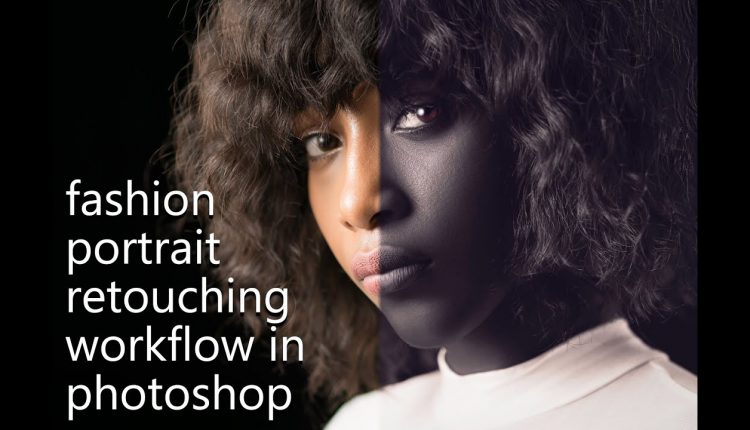 Fashion portrait retouch in photoshop with skin tone change (speed art)