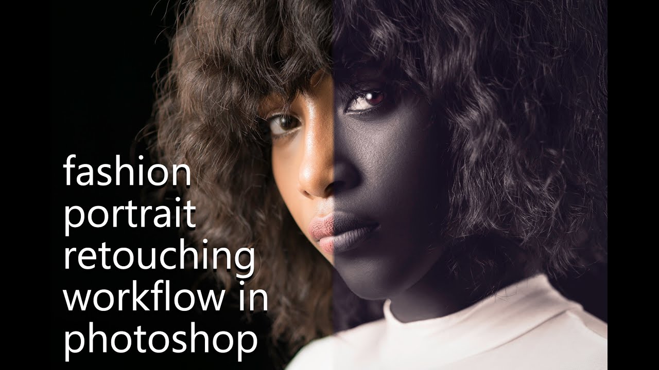 Fashion portrait retouch in photoshop with skin tone change (speed art)