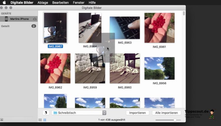 Bilder vom iPhone auf den Mac kopieren ohne Fotos App