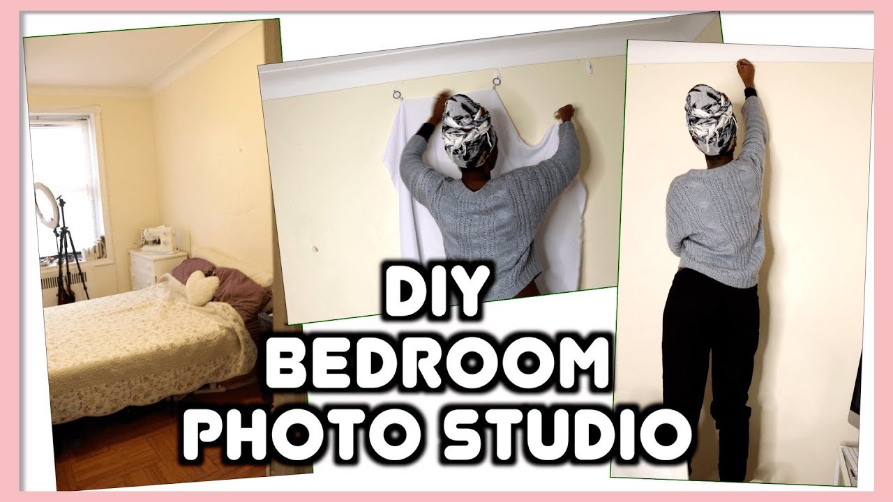 How to Turn a Small Bedroom into a Photo Studio || SHANiA DIY