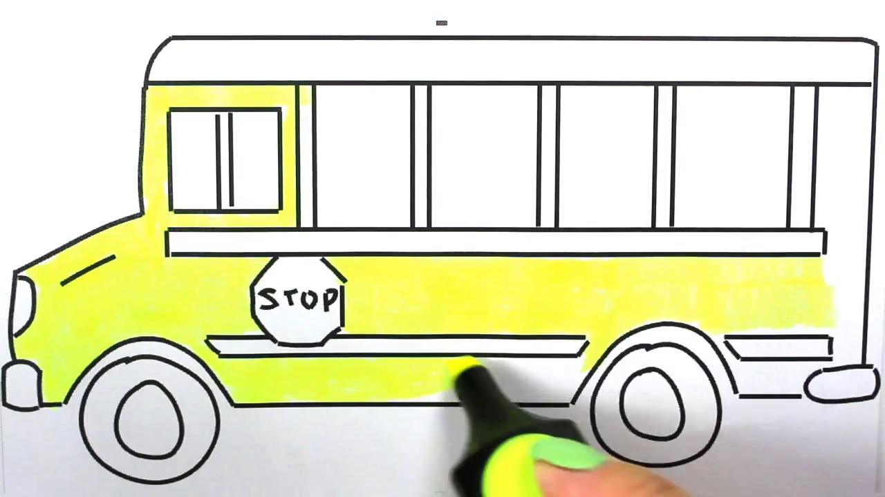 school bus: how to draw school bus | school bus coloring images
