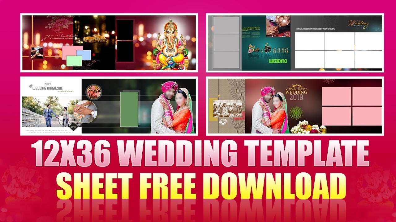12x36 Wedding Album PSD Templates For Photoshop Download Free Vol#12 [srinu photo editing] 2019