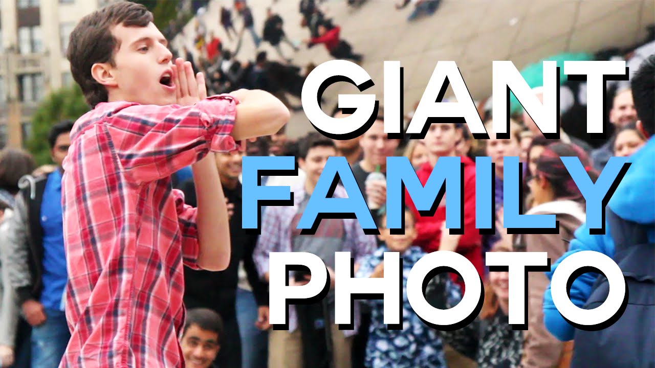 GIANT Family Photo with Strangers