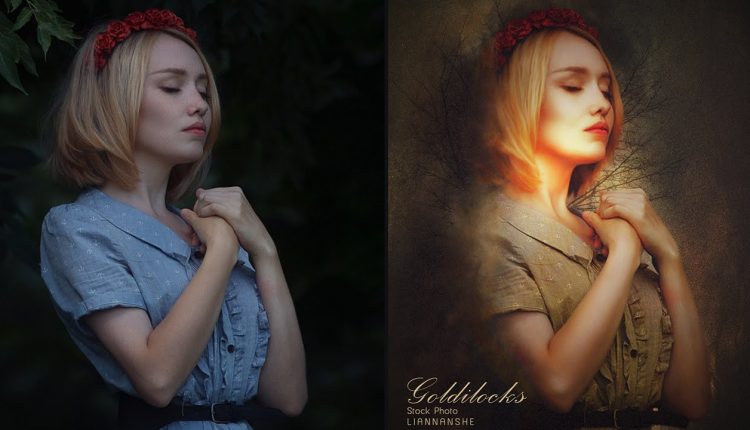 Digital Art Photoshop Tutorial Goldilocks Photo Effect