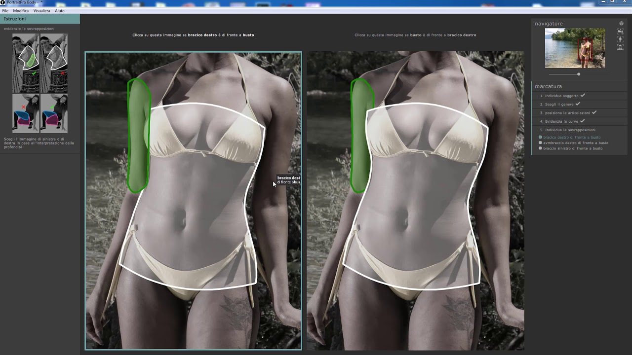 Selezione tridimensionale Portrait Pro Body Tutorial / Preview