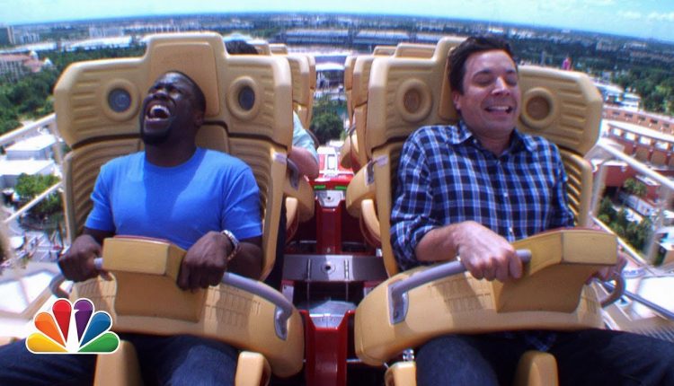 Jimmy and Kevin Hart Ride a Roller Coaster