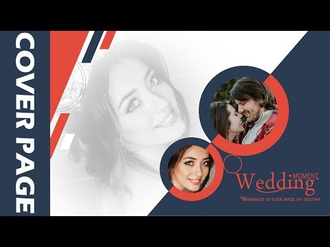 How to make wedding album cover page design in photoshop hindi tutorial