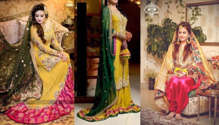 Beautiful Mehndi Dresses Latest 2019  Dresses Collection  || Bridal Mehdi Dresses Pictures