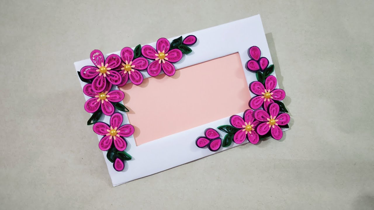 Easy and beautiful quilling photo frame / Quilling paper art photo frame