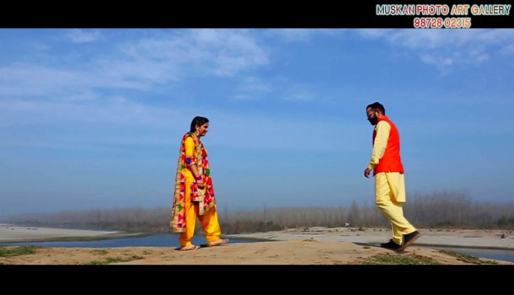 Rajinder Canada with Pardeep Canada pre-wedding shoot by muskan photo art gallery Bhamipura (LDH)