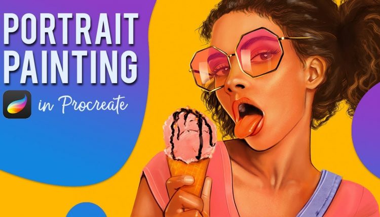 PROCREATE Portrait Painting - Making sweet ice cream art on an iPad Pro