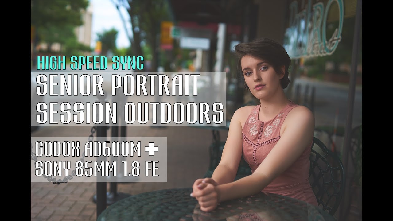 Senior Portrait Photoshoot Outdoors w the Godox AD600M and Sony 85mm FE by FiveWunOH Photography