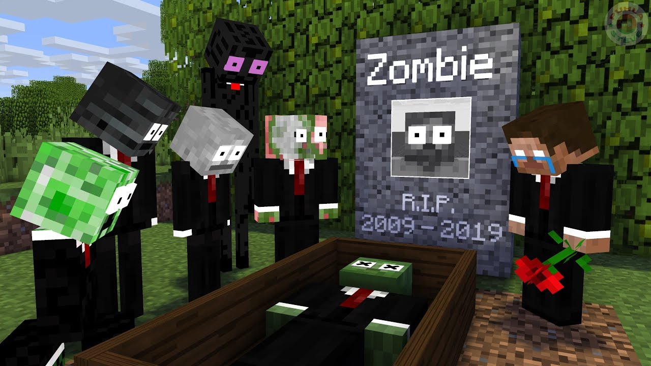 Monster School: RIP Zombie - Scary Minecraft Animation