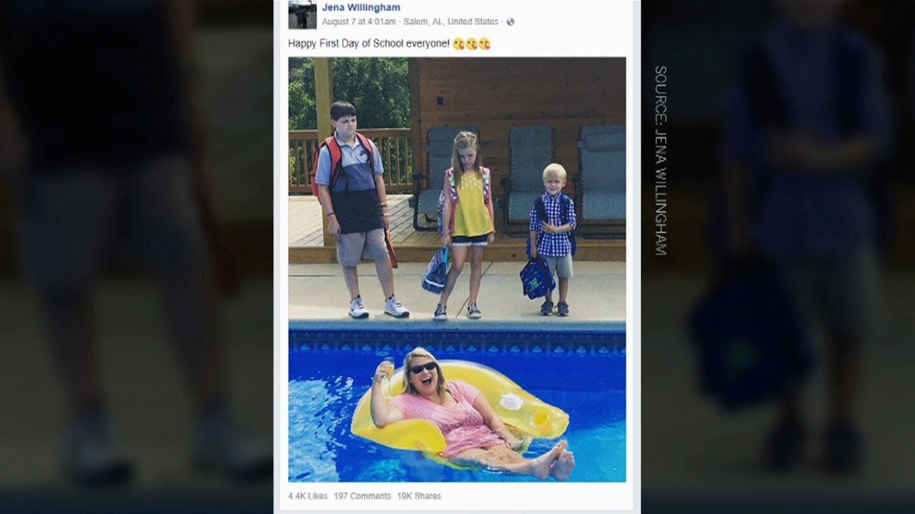 Alabama mother's cheeky back-to-school photo goes viral
