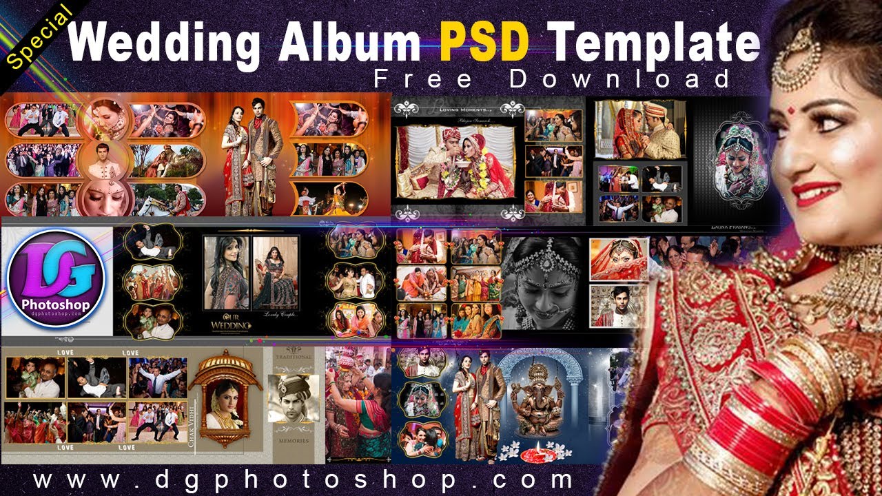 free download wedding album psd