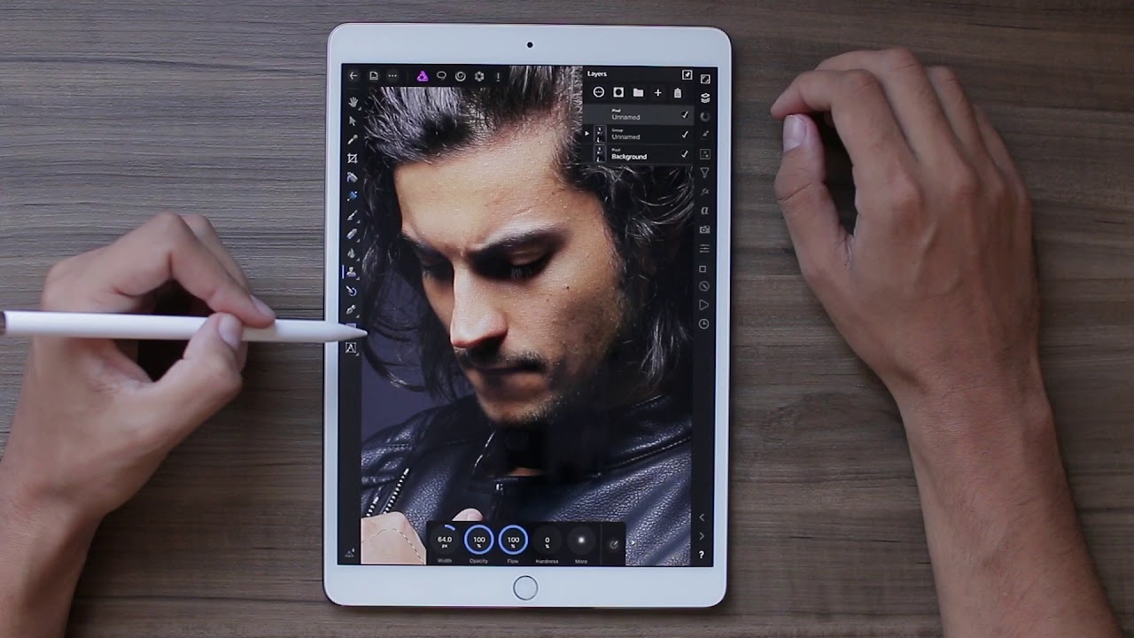 Black & White portrait - iPad Pro Retouch (Affinity Photo)