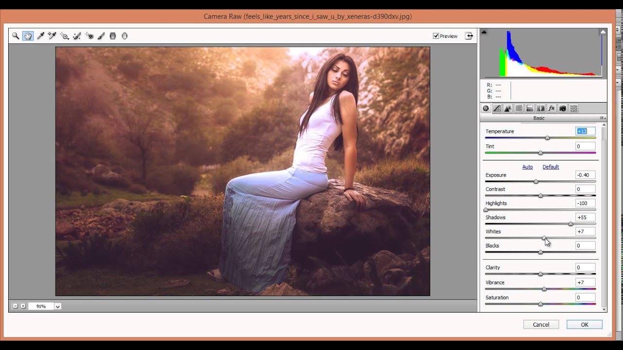 How to Retouch Portrait Photo Effects | Photoshop Camera Raw Tutorial