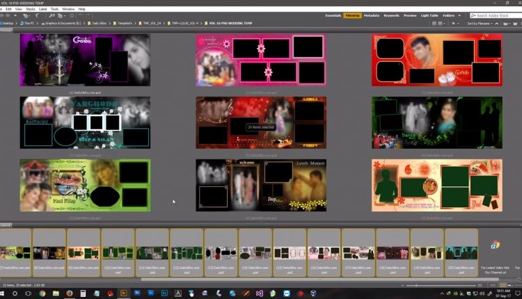 Free Download Wedding Album PSD Templates Collection Fully Editable