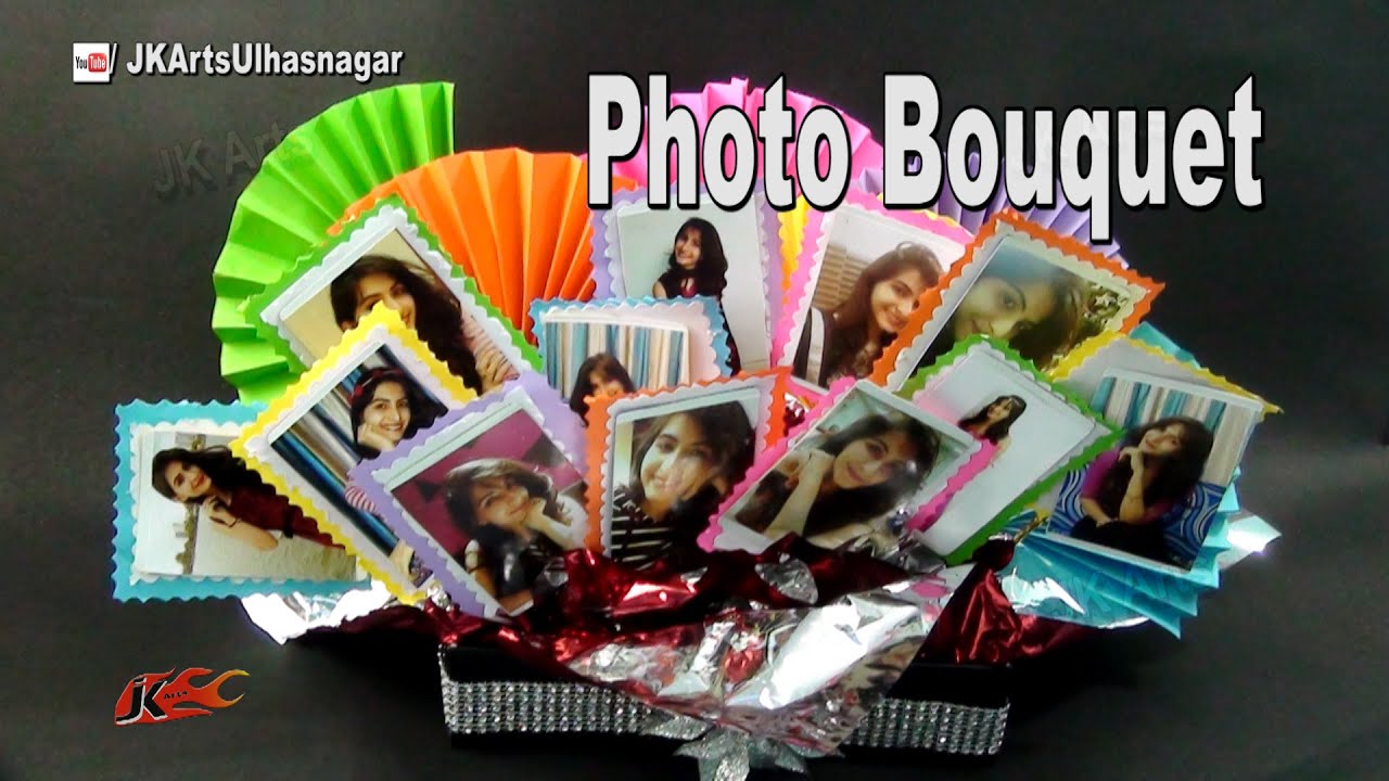 DIY Photo Bouquet Gift Idea |  How to make | JK Arts 959