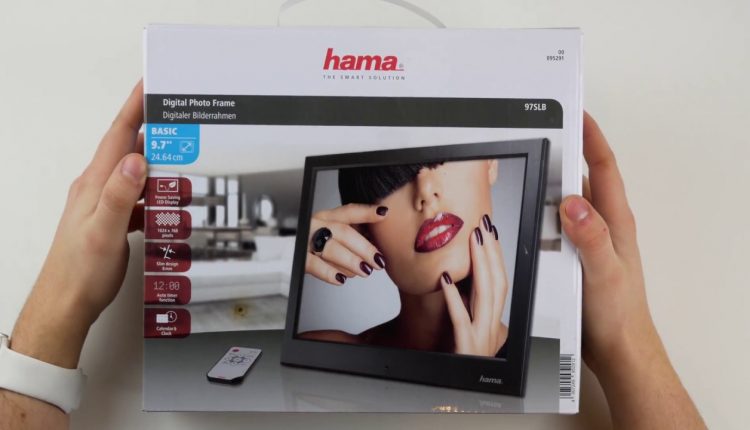 HAMA 97SLB Digitaler Bilderrahmen Unboxing + kurzer Test