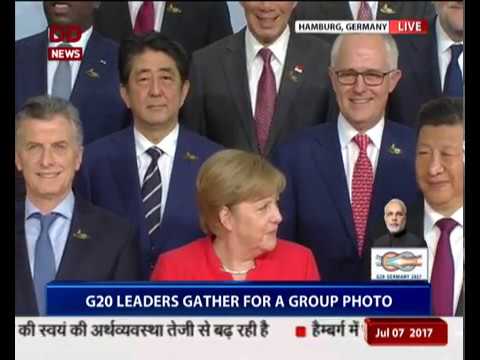 G20 leaders gather for Family Photo in Hamburg