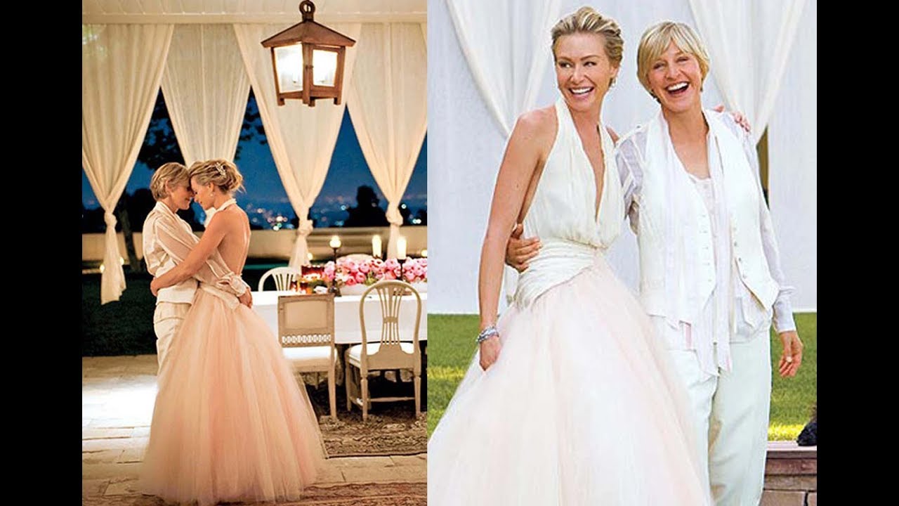 Lesbian Couple Ellen Degeneres & Portia's Wedding pics Video Unseen