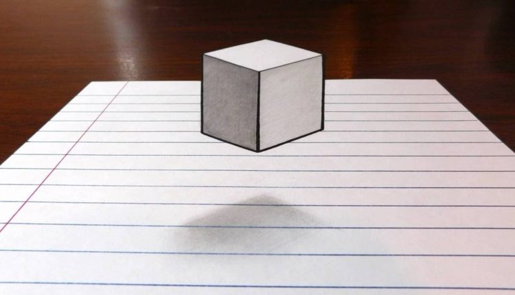 Floating Cube - 3D Trick Art on Paper