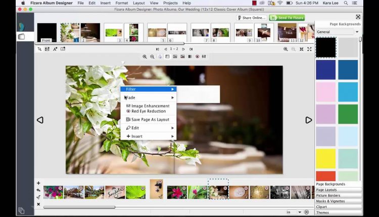 Wedding Album Design - Add a Background Image to Wedding Albums