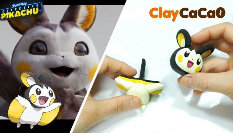 Pokemon Emolga Figure : Detective Pikachu (Warner Bros. Pictures) - Clay art No.0017