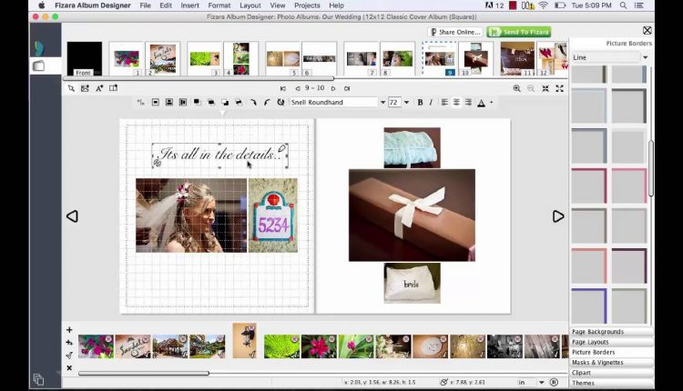 Wedding Album Design - Add Text to Your Wedding Album Pages