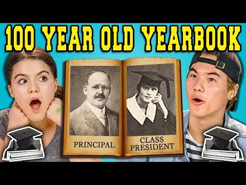 TEENS REACT TO A 100 YEAR OLD YEARBOOK?!