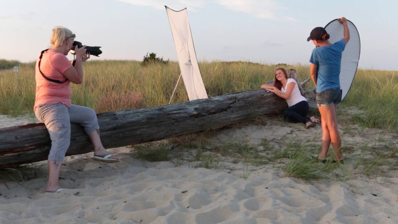 Behind the Scenes of High School Senior Portrait Session at the Beach