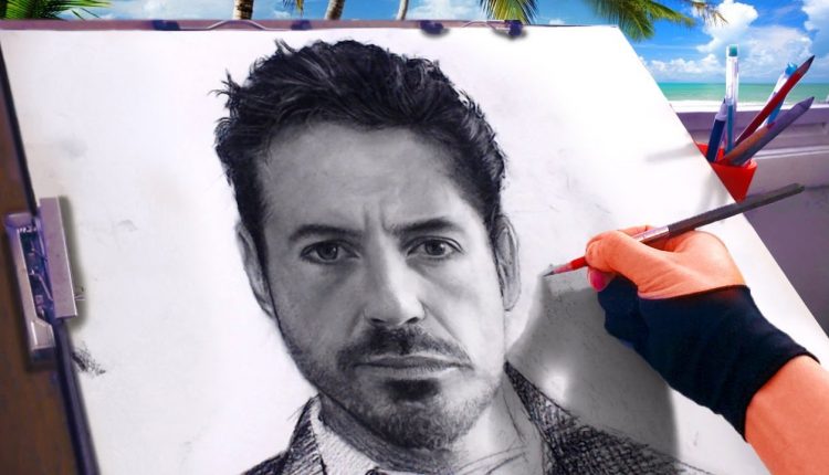 Iron man - Robert D. Junior Portrait Drawing